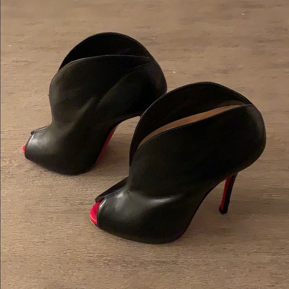 Christian Louboutin black open toe bootie - Picture 2 of 3